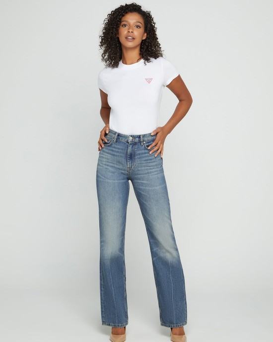 Eco High-Rise 80s Straight Leg Denim Jeans In Confidence Wash Eco High-Rise 80s Straight Leg Denim Jeans In Confidence Wash