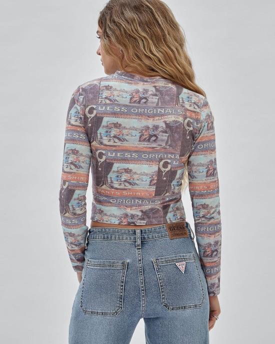 Guess Originals Ranch Vintage Long Sleeve Top