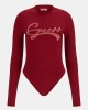 Eco Red Alexandra Logo Bodysuit Top Eco Red Alexandra Logo Bodysuit Top