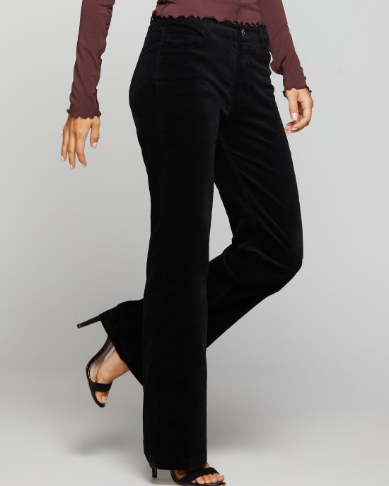 Mid-Rise Sexy Boot Denim Jeans In Jet Black Wash Mid-Rise Sexy Boot Denim Jeans In Jet Black Wash
