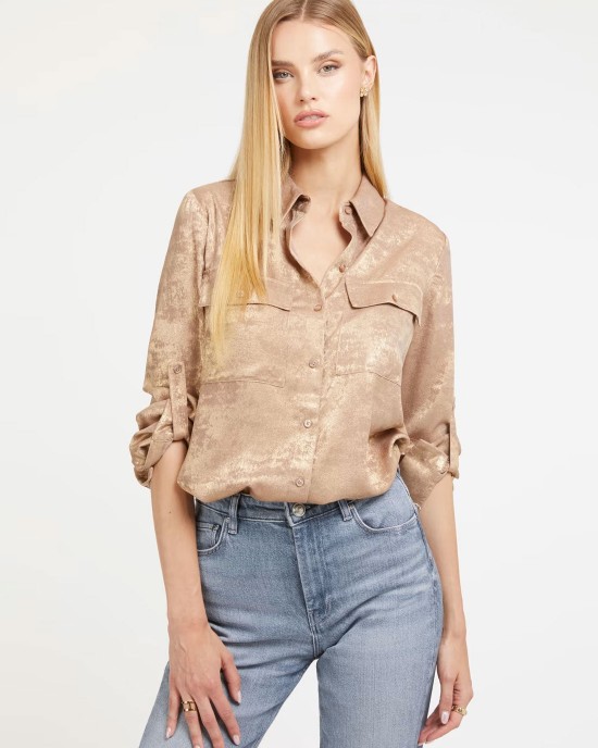 Gold Metallic Annamaria Top Gold Metallic Annamaria Top