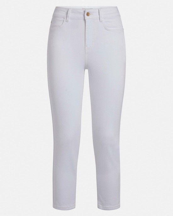 High-Rise Skinny Fit 1981 Capri Denim Jeans In Paper Moon Wash High-Rise Skinny Fit 1981 Capri Denim Jeans In Paper Moon Wash