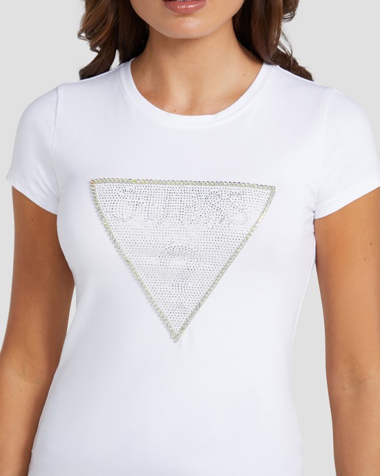 Eco White Crystal Logo T-Shirt Eco White Crystal Logo T-Shirt