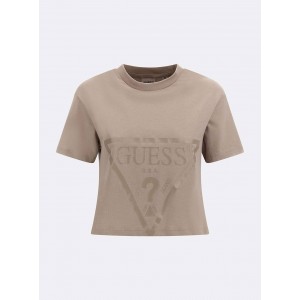 Eco Taupe Adele Active Crop T-Shirt