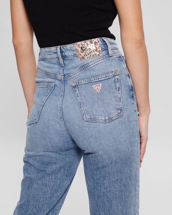 Eco High-Rise Melrose Wide Leg Denim Jeans In Target Blue Wash Eco High-Rise Melrose Wide Leg Denim Jeans In Target Blue Wash