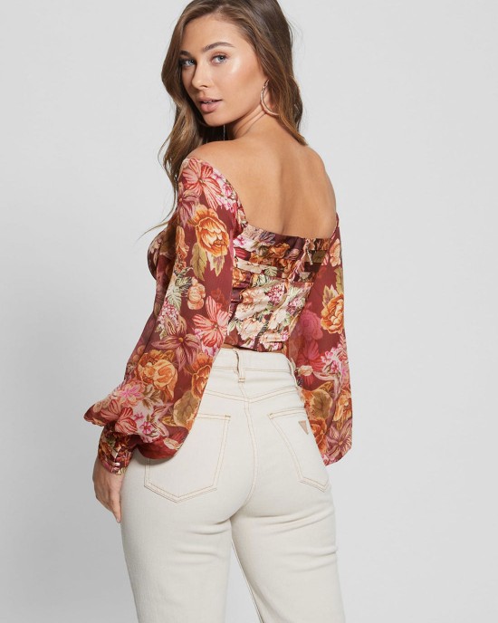 Eco Floral Tapestry Print Kristy Top Eco Floral Tapestry Print Kristy Top