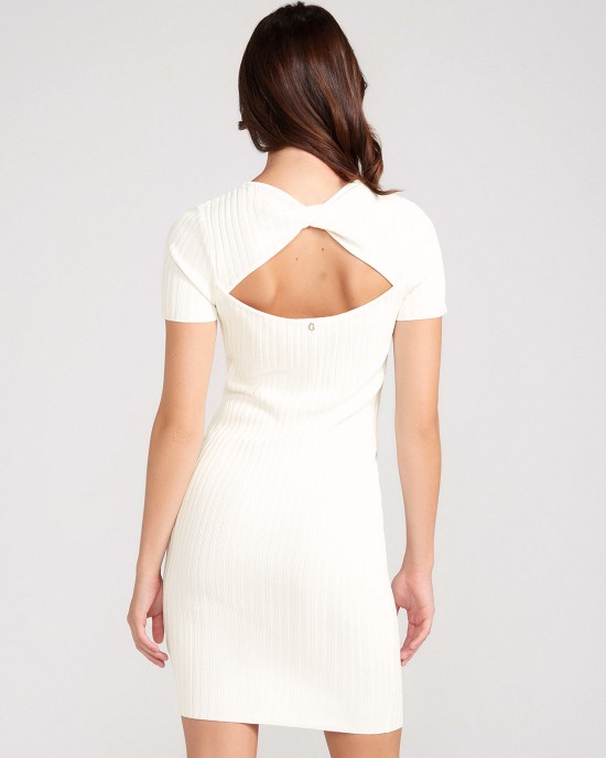 White Anne Sweater Mini Dress White Anne Sweater Mini Dress