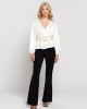 Eco White Juley Long Sleeve Front Tie Top Eco White Juley Long Sleeve Front Tie Top