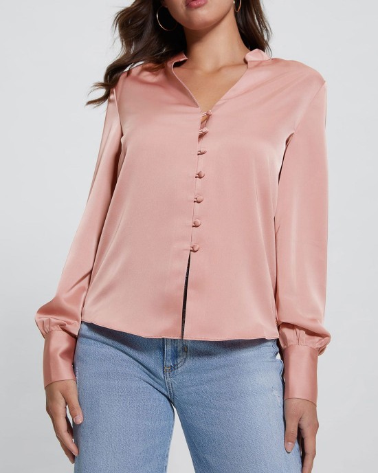 Eco Blush Rita Satin Shirt Eco Blush Rita Satin Shirt