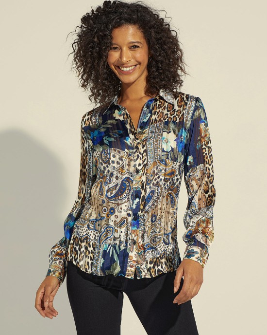 Patchwork Print Georgie Shirt Patchwork Print Georgie Shirt