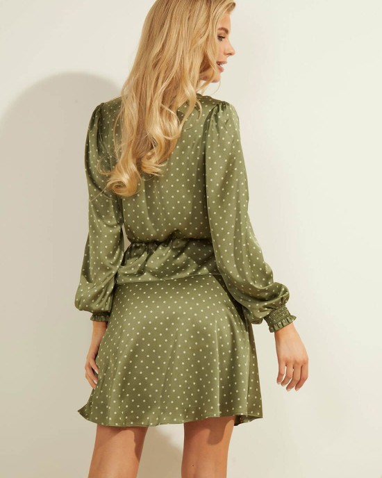 Green Polka Dot Wrap Top Green Polka Dot Wrap Top