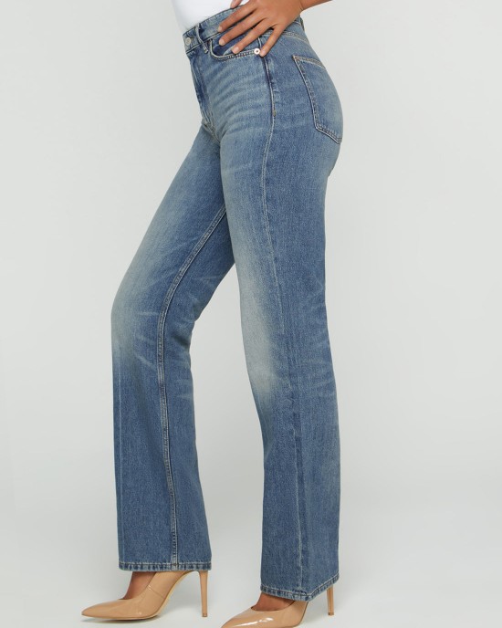 Eco High-Rise 80s Straight Leg Denim Jeans In Confidence Wash Eco High-Rise 80s Straight Leg Denim Jeans In Confidence Wash