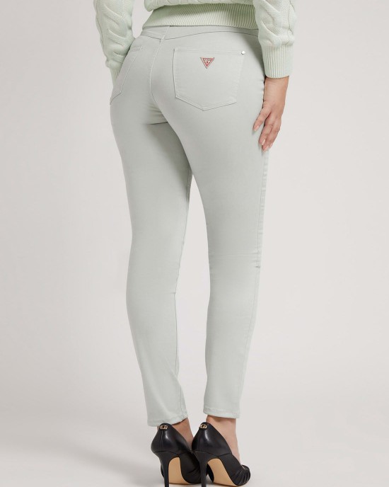 High-Rise 1981 Satin Skinny Denim Jeans In Light Khaki High-Rise 1981 Satin Skinny Denim Jeans In Light Khaki