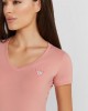 Eco Rose V-Neck Mini Logo T-Shirt Eco Rose V-Neck Mini Logo T-Shirt
