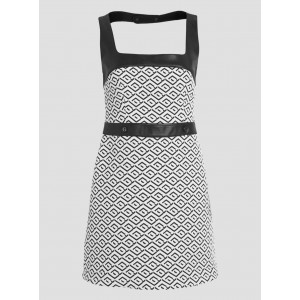 White Black Logo Adele Mini Dress