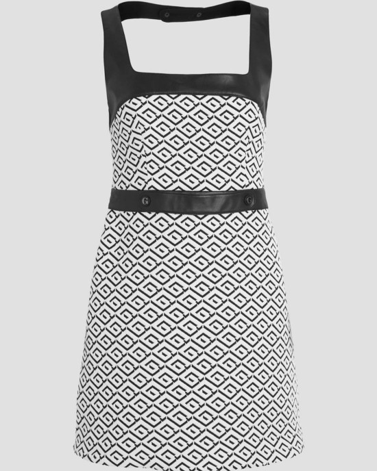 White Black Logo Adele Mini Dress White Black Logo Adele Mini Dress