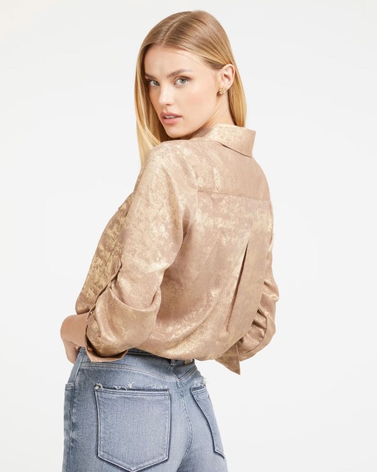 Gold Metallic Annamaria Top Gold Metallic Annamaria Top