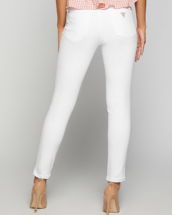 Mid-Rise Sexy Curve Denim Jeans In Pure White Wash