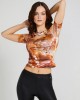 Orange Butterfly Print Cassia Twist Top Orange Butterfly Print Cassia Twist Top
