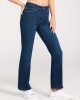 Mid-Rise Sexy Bootleg Cut Denim Jeans In Dark Wash Mid-Rise Sexy Bootleg Cut Denim Jeans In Dark Wash