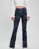 Eco High-Rise Flare Adeline Denim Jeans In Wild Flower Print Wash Eco High-Rise Flare Adeline Denim Jeans In Wild Flower Print Wash