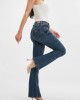 High-Rise Sexy Flared Denim Jeans In Blue Fog Wash