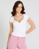 Eco White Nataly Rib Knit Top Eco White Nataly Rib Knit Top