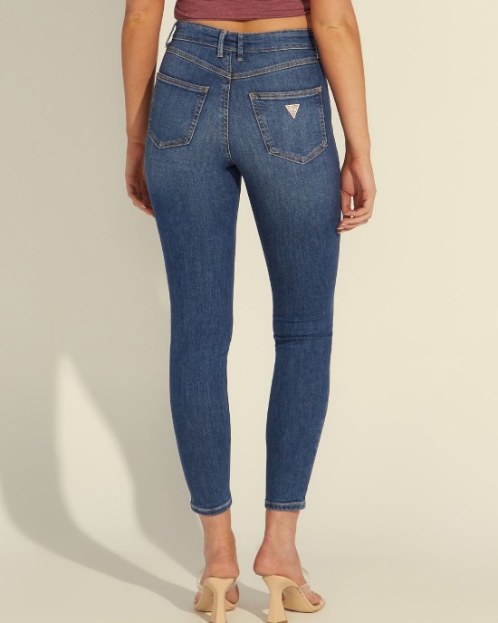 High-Rise Skinny Denim Jeans In Carrie Mid Wash High-Rise Skinny Denim Jeans In Carrie Mid Wash