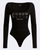 Eco Black Hevelina Logo Bodysuit Top Eco Black Hevelina Logo Bodysuit Top
