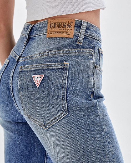 Guess Originals High-Rise Bootcut Denim Jeans In Pluto Wash Guess Originals High-Rise Bootcut Denim Jeans In Pluto Wash