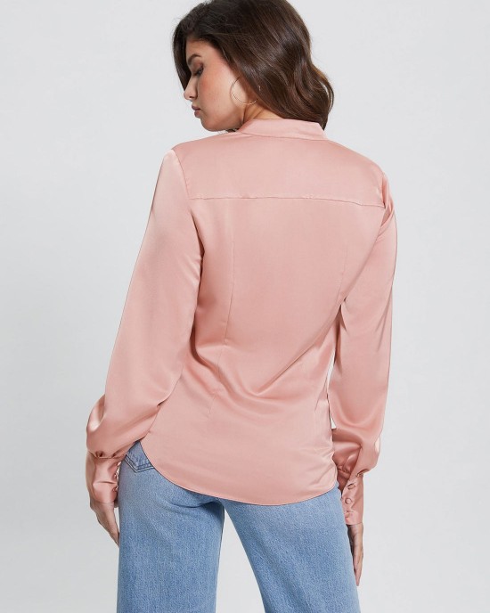 Eco Blush Rita Satin Shirt Eco Blush Rita Satin Shirt