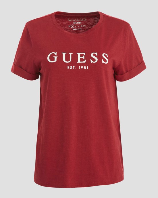 Eco Red 1981 Roll Cuff Logo T-Shirt Eco Red 1981 Roll Cuff Logo T-Shirt