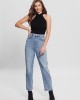 Eco High-Rise Melrose Wide Leg Denim Jeans In Target Blue Wash Eco High-Rise Melrose Wide Leg Denim Jeans In Target Blue Wash