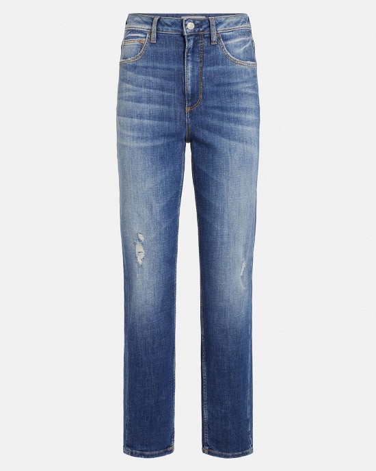 High-Rise Tapered Mom Denim Jeans In Vintage Mid Wash High-Rise Tapered Mom Denim Jeans In Vintage Mid Wash