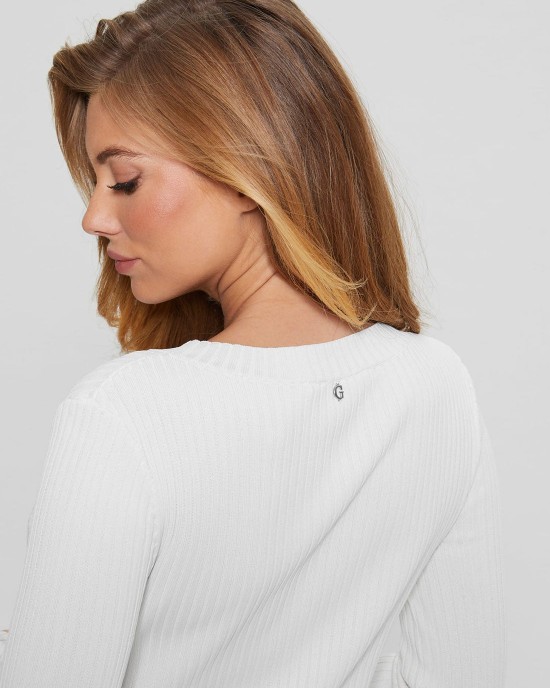 White Irmine Knit Top White Irmine Knit Top
