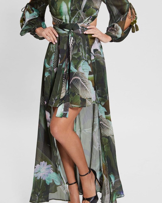 Eco Moonlit Tropic Garden Farrah Maxi Dress Eco Moonlit Tropic Garden Farrah Maxi Dress