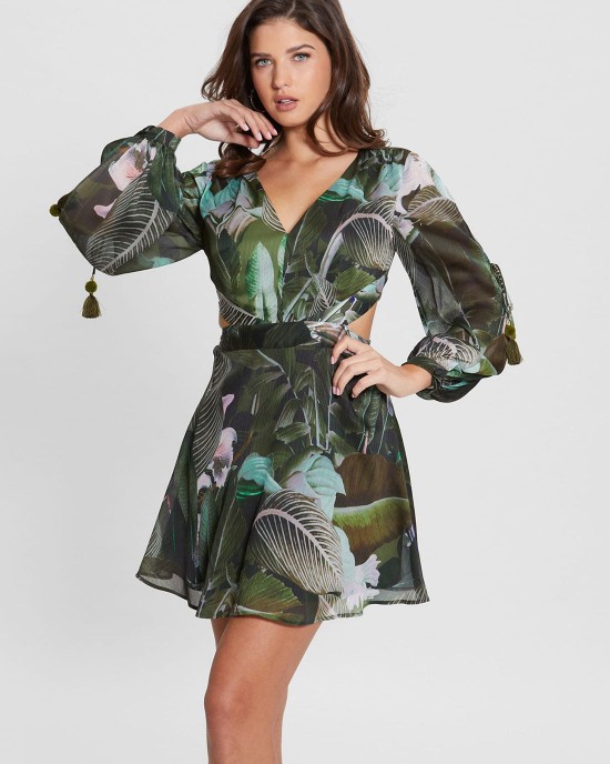 Eco Moonlit Tropic Garden Farrah Maxi Dress Eco Moonlit Tropic Garden Farrah Maxi Dress