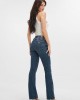 High-Rise Sexy Flared Denim Jeans In Blue Fog Wash