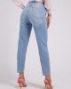 High-Rise Relaxed Fit Mom Denim Jeans In Bora Sky Wash High-Rise Relaxed Fit Mom Denim Jeans In Bora Sky Wash