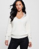 White Davina Long Sleeve Knit Top White Davina Long Sleeve Knit Top