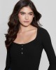 Eco Black Karlee Long Sleeve Henley T-Shirt Eco Black Karlee Long Sleeve Henley T-Shirt