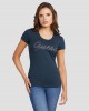 Eco Blackened Blue Adriana Logo T-Shirt Eco Blackened Blue Adriana Logo T-Shirt