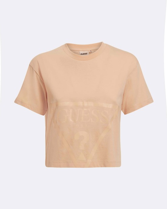 Eco Peach Adele Logo Crop T-Shirt Eco Peach Adele Logo Crop T-Shirt