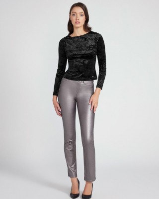 Black Aida Velvet Top