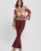 Floral Print Long Sleeve Demi Top Floral Print Long Sleeve Demi Top