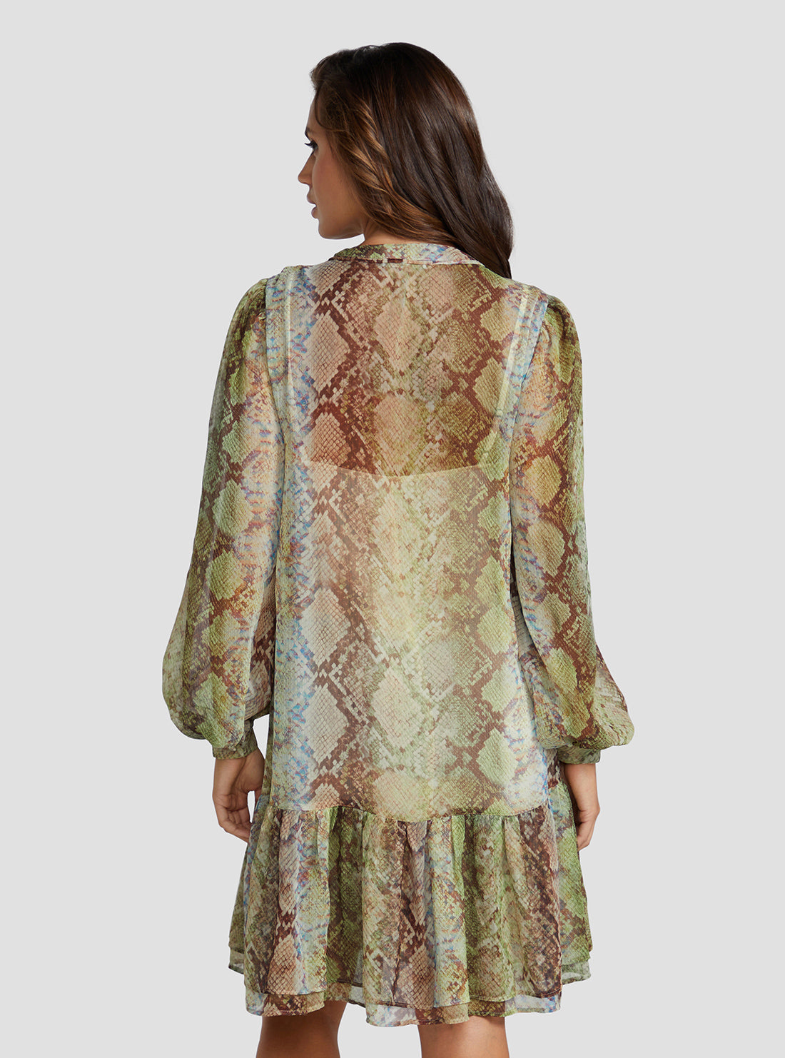 Eco Glam Snake Print Alva Midi Dress