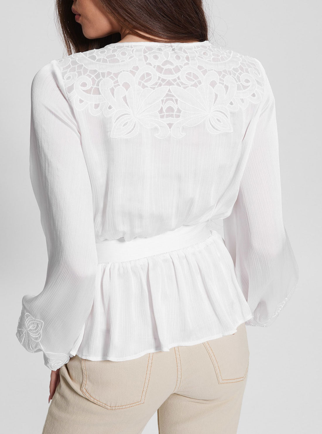 Eco White Adora Wrap Top